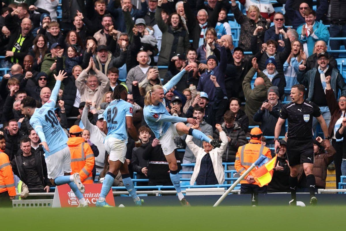 Haaland’s Hat-Trick destroys Liverpool as City Cruise into FA Cup semi-finals